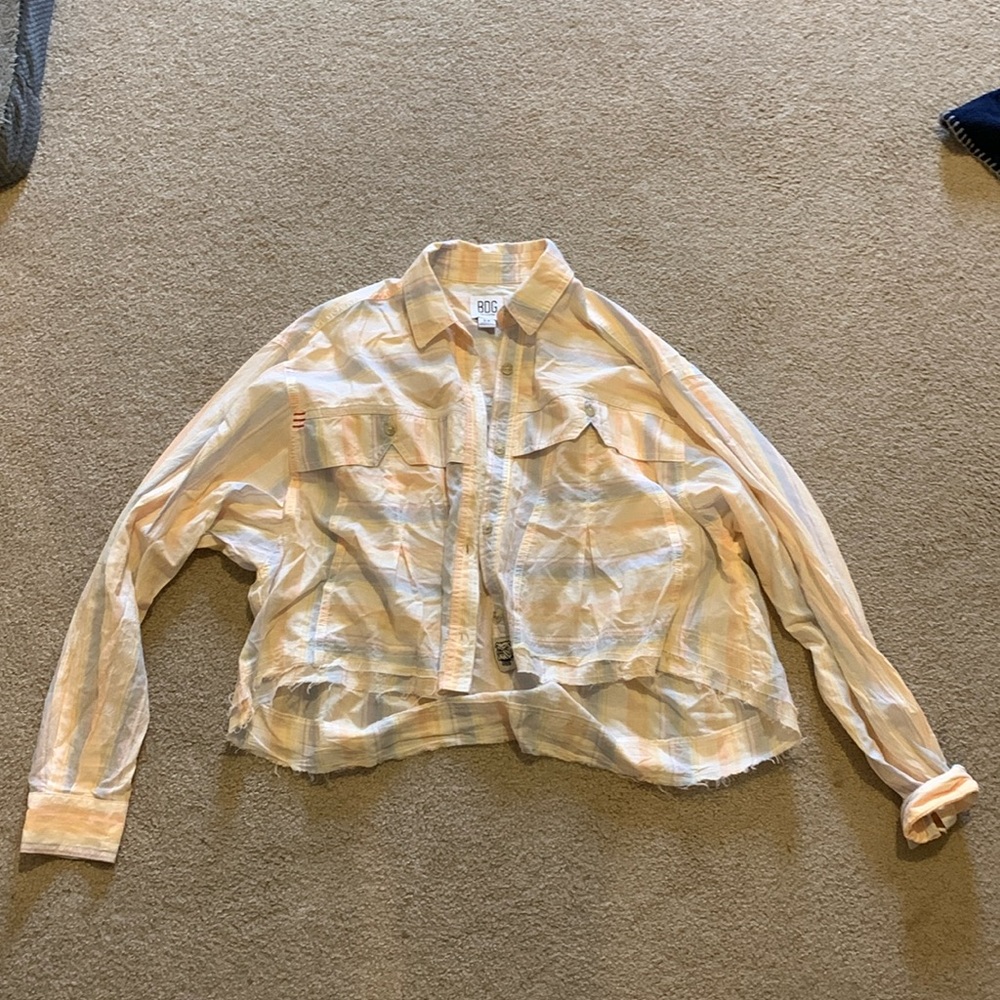 Pastel striped urban outfitters button up